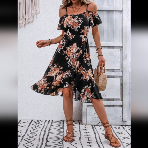 Women's fall floral dress - Picture 2 of 4
